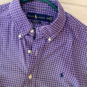 Polo Button Down Purple Shirt